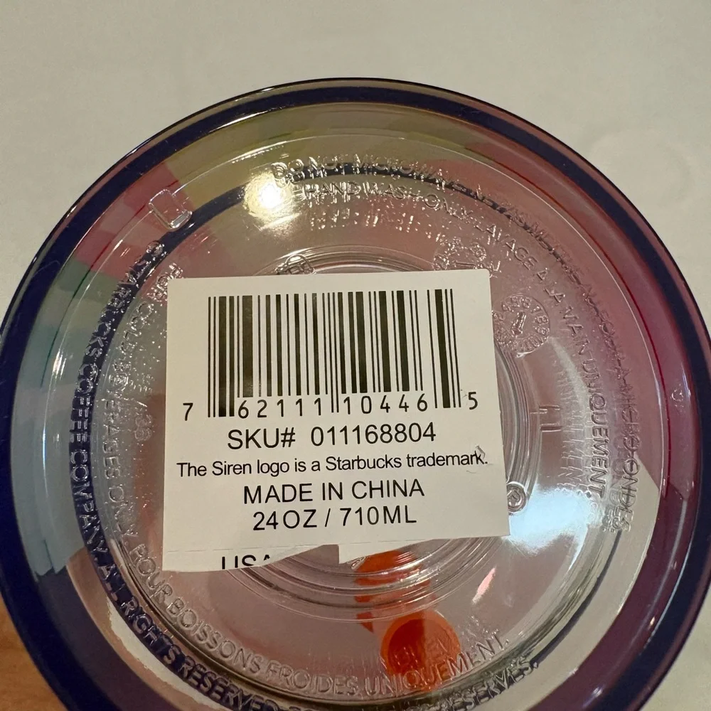 Starbucks Rainbow Swirl Dome Reusable Cup - Picture 10 of 10